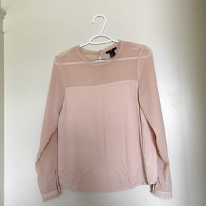 Sheer close neck top